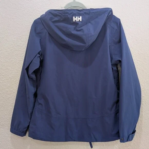 Helly Hansen Womens Rain Jacket Small Blue Waterproof Windproof Helly Tech - Picture 3 of 12